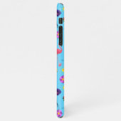 トカン フラミンゴ アララ シームレス 鳥 パターン iPhoneケース (左側)