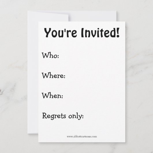 トガおもしろいパーティの招待状 招待状 (裏面)