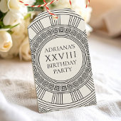 トガをテーマにしたパーティーとギリシャ鍵パターン ギフトタグ