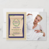 トガパーティー古代ローマ誕生日アイビースクロール写真 招待状 (正面)