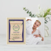 トガパーティー古代ローマ誕生日アイビースクロール写真 招待状 (スタンド正面)