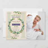 トガパーティー誕生日アイビースクロール古代ローマ写真 招待状 (正面)