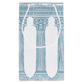 トガパーティー(ギリシャの蛇行パターンと列) スモールペーパーバッグ (裏面)