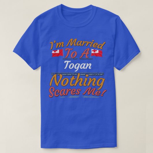 トガン結婚したに行くと何も怖くない Tシャツ (デザイン正面)
