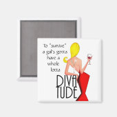 トガ生き延びルはロッタのディヴァの全容を得る マグネット (正面/裏面)