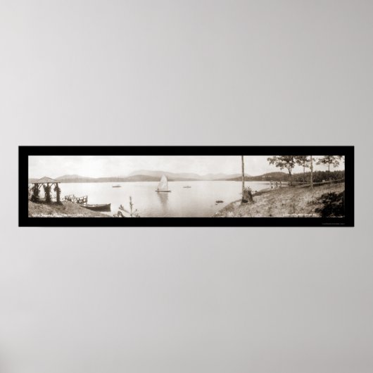 トキサウェイ湖NCボート写真1911 ポスター (正面)