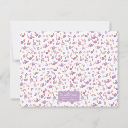 トキナ猫パーソナライズされた文房具 ノートカード (裏面)