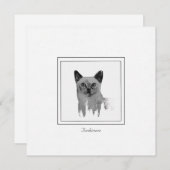 トキンゼブラック&ホワイトイラストレーションノートカード ノートカード (正面/裏面)