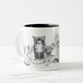 トキ中国のシ ツートーンマグカップ (正面左)