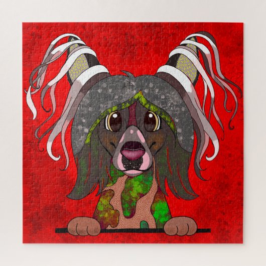 トキ中国のドッグ醜い顔ジグソーパズル ジグソーパズル (縦)