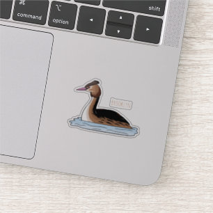 トキ素晴らしサギの鳥イラストレーション シール