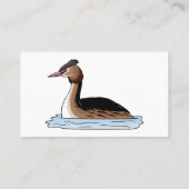 トキ素晴らしサギの鳥イラストレーション 名刺 (裏面)