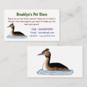 トキ素晴らしサギの鳥イラストレーション 名刺 (正面/裏面)