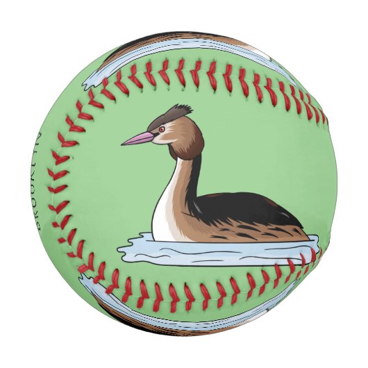 トキ素晴らしサギの鳥イラストレーション 野球ボール (正面左)