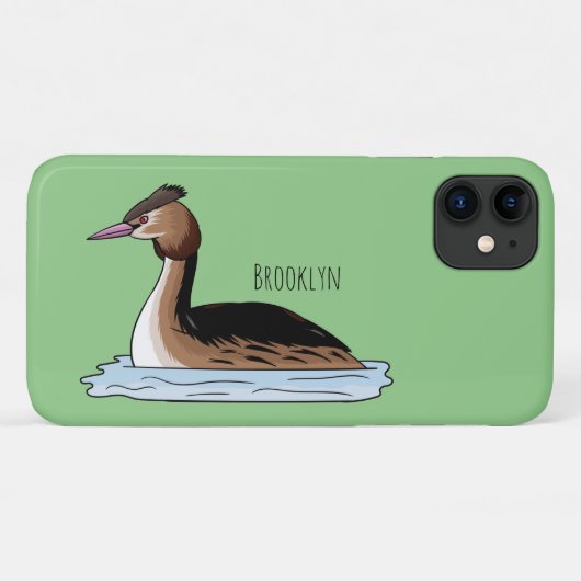 トキ素晴らしサギの鳥イラストレーション Case-Mate iPhoneケース (裏面(横))