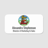 トクラシックップロゴカスタムのパーソナライズされたビジネス 名札 (正面)