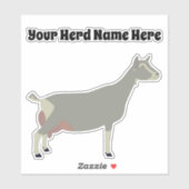 トグパーソナライズされたンブルク乳製品ヤギ シール (シート)