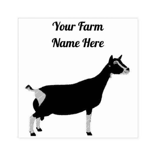 トグパーソナライズされたンブルク乳製品ヤギ ラバースタンプ (インプリント)