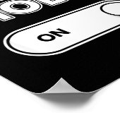 トグルスイッチ付きの面白いレーシングモードのセリフ ポスター (角)