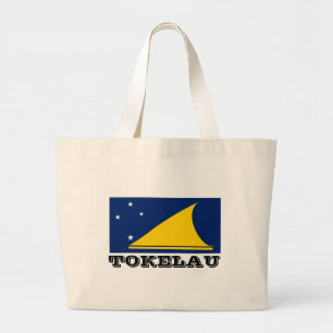 トケラウ国旗 ラージトートバッグ