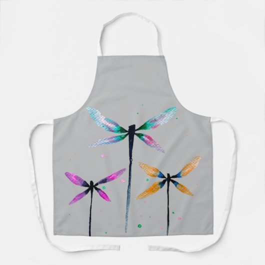 トゲかわいらしバエの水色は素朴 エプロン (正面)