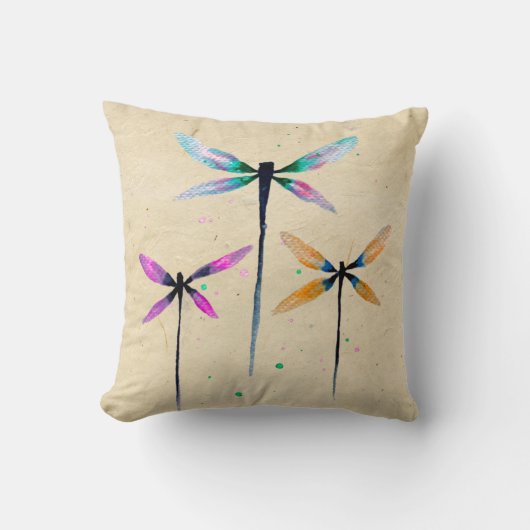 トゲかわいらしバエの水色は素朴 クッション (正面)