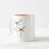 トゲかわいらしバエの水色は素朴 ツートーンマグカップ (正面左)