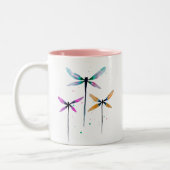 トゲかわいらしバエの水色は素朴 ツートーンマグカップ (左)