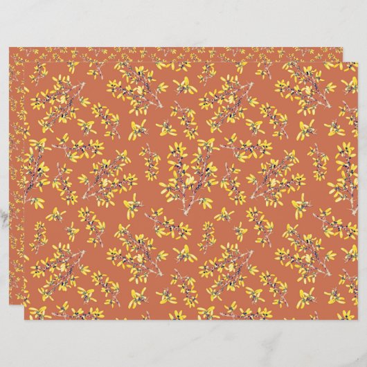 トゲの枝の紅葉 (正面/裏面)