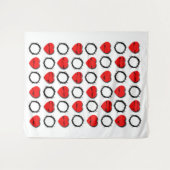 トゲの王冠とハートのキリスト教デザイン タペストリー (正面(横))