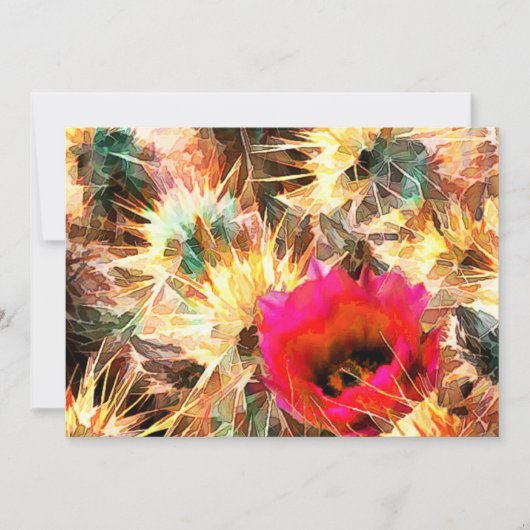 トゲトゲのサボテンの葉 招待状 (正面)