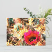 トゲトゲのサボテンの葉 招待状 (スタンド正面)