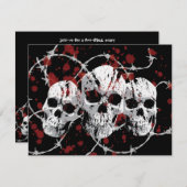 トゲトゲドクロのカスタムパーティー招待状 招待状 (正面/裏面)