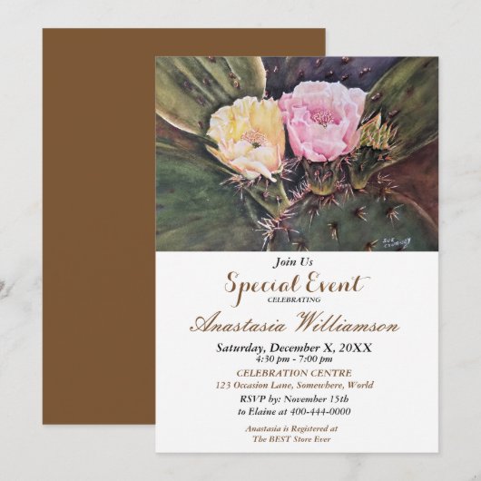 トゲトゲパーティー for 2 イベント招待 招待状 (正面/裏面)