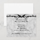 トゲワイヤー翼付きドクロサイバーゴス招待状 招待状 (正面/裏面)