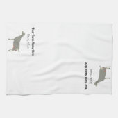 トゲンブルパーソナライズされたグ乳山羊 キッチンタオル (横)