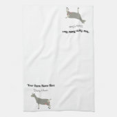 トゲンブルパーソナライズされたグ乳山羊 キッチンタオル (縦)