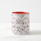 トコス、ポーカーカード、赤いコンボのコーヒーマグ。 マグカップ (中央)