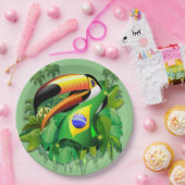 トコトカンとブラジル国旗のタイ ペーパープレート (パーティー)