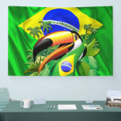 トコトカンとブラジル国旗のタイ 横断幕 (トレードショー)