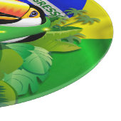 トコトカンとブラジル国旗 カッティングボード (角)