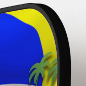 トコトカンとブラジル国旗 ピックルボールラケット (左詳細)