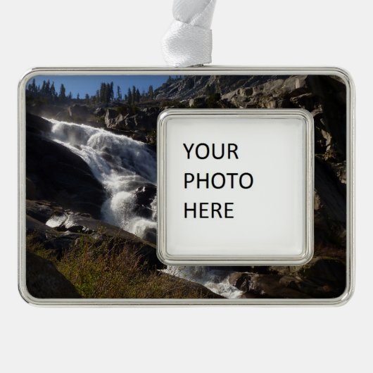 トコパ滝IIアットセコイア国立公園 シルバープレートフレームオーナメント (正面)