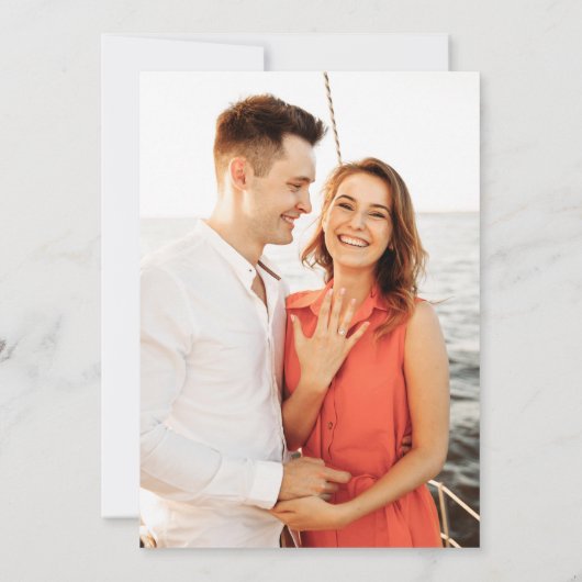 トスエレガントカンの夕日の開花写真結婚の数 セーブザデート (裏面)