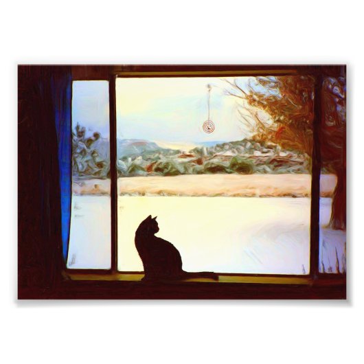 トスカの冬の窓 フォトプリント            (正面)