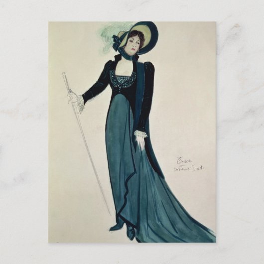 トスカの衣装デザイン ポストカード (正面)