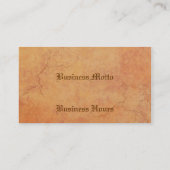 トスカナはプロフィールカードを台無しにします 名刺 (裏面)