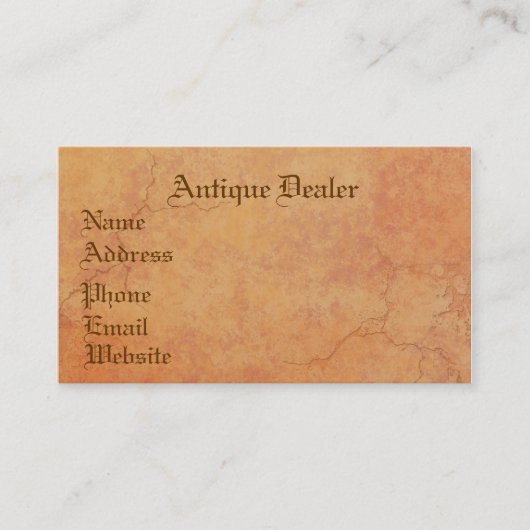 トスカナはプロフィールカードを台無しにします 名刺 (正面)