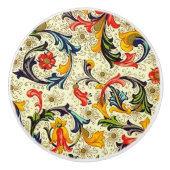 トスカナ式のつる植物の陶磁器のノブ セラミックノブ (正面)