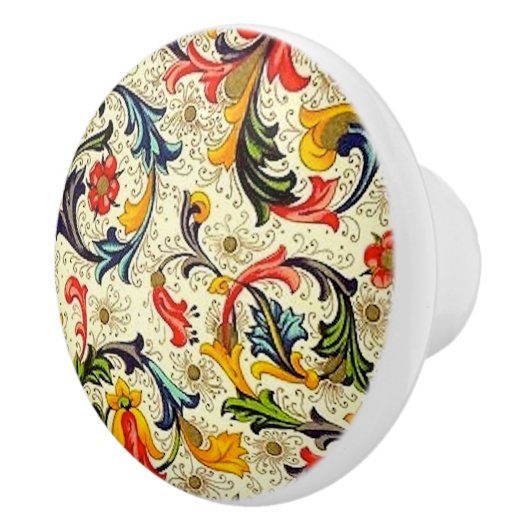 トスカナ式のつる植物の陶磁器のノブ セラミックノブ (右)